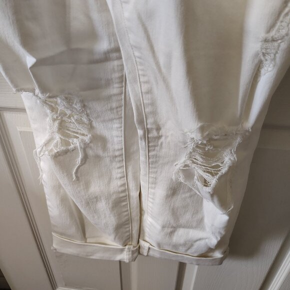 Arizona Jean's White Ripped Overalls XL - Picture 3 of 10